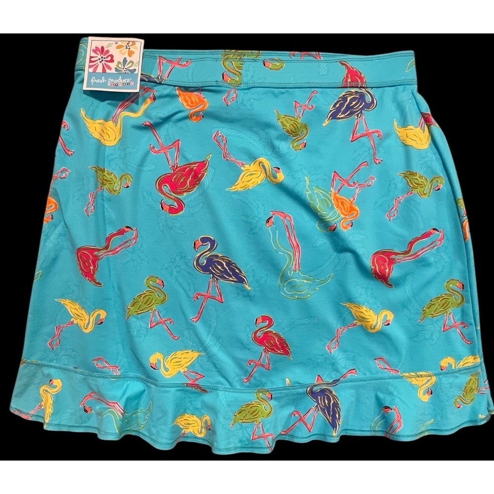 Fresh Produce Women's Flamingo Multicolor Swim skirt Size Extra Large